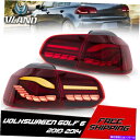 USテールライト VWゴルフMK6 2010-2014桜の赤い背面ライトのためのVland LEDテールライト VLAND LED Tail Lights For VW GOLF MK6 2010-2014 Cherry Red Rear Light