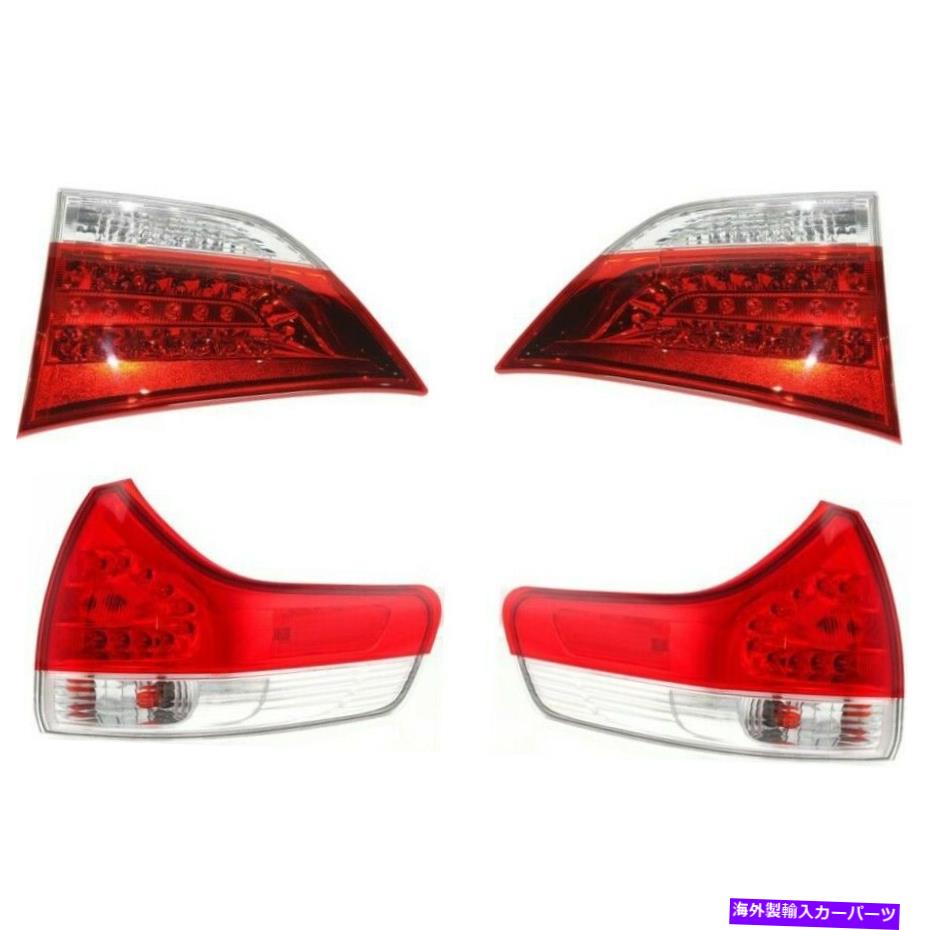 USテールライト Toyota Sienna 2011-2012用キットテールライトランプLH＆RH内部のLH＆RH内 Kit Tail Light Lamp Left-and-Right Inside LH RH for Toyota Sienna 2011-2012