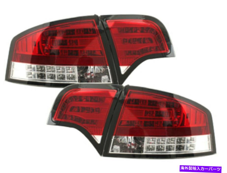 USテールライト Pilotos Traseros Para Audi A4 B7 2004-2008 Sedan Rojo Blanco LED US LDAU70WP Xin ..