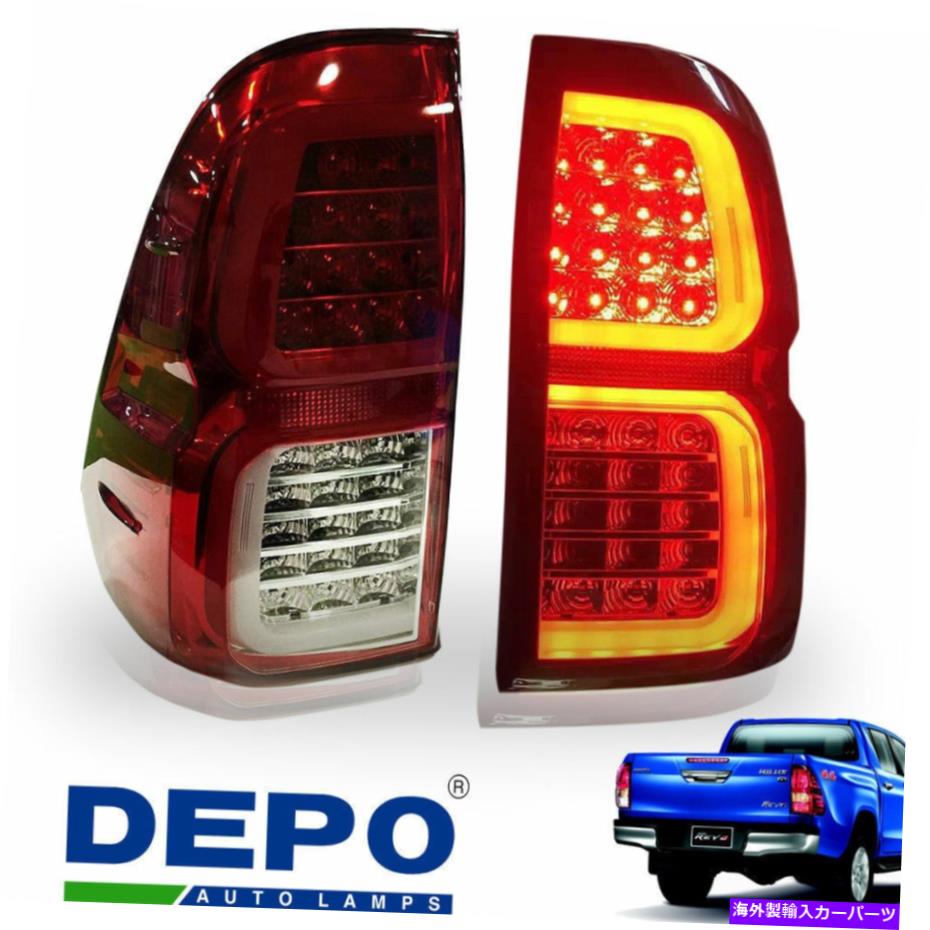 USテールライト フィット2015+トヨタヒルクSR5 M70 UTEテールランプライトLEDペア Fit 2015+ Toyota Hilux SR5 M70 Ute Tail Lamp Lights LED Pair