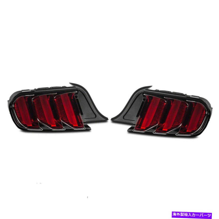 USテールライト 2015-2020フォードマスタングLEDテールライトランプW / Chrome Stripe Trim右左OEM 2015-2020 Ford Mustang LED Tail Light Lamps w/ Chrome Stripe Trim Right Left OEM