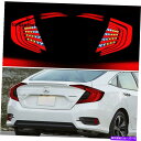 USテールライト シビックホンダ4DRセダンのための3D LEDバーのスタイリングテールライトブレーキランプ2016-2018 3D LED BAR STYLING TAIL LIGHT BRAKE LAMPS FOR CIVIC HONDA 4DR SEDAN 2016-2018