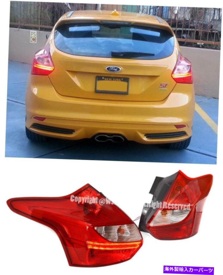 USテールライト 12-14フォードフォーカス4DRハッチバックEIRO EDMスタイルLEDコンバージョンテールライト For 12-14 Ford Focus 4Dr Hatchback Eiro EDM Style LED Conversion Tail Lights