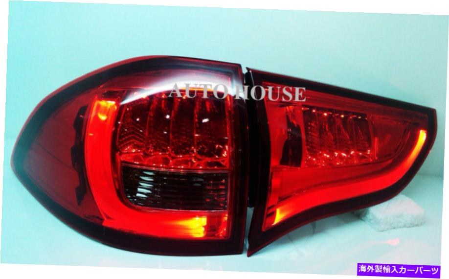 USテールライト ブラックリアテールライト赤色LEDランプ三菱パジェロモンテロスポーツ09 11 12 14 Black Rear Tail Lights Red Led Lamps Mitsubishi Pajero Montero Sport 09 11 12 14