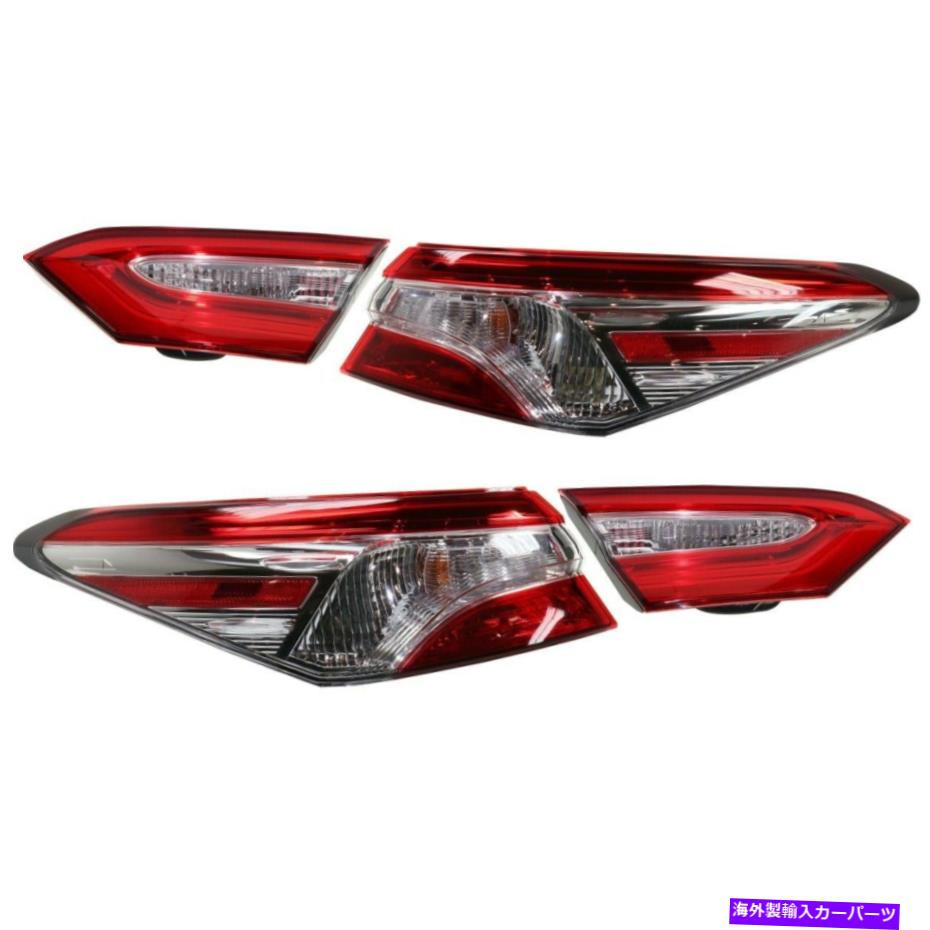 USテールライト Tayota Camry 2018のLH＆RH内の4テールライトランプのセット Set of 4 Tail Lights Lam..