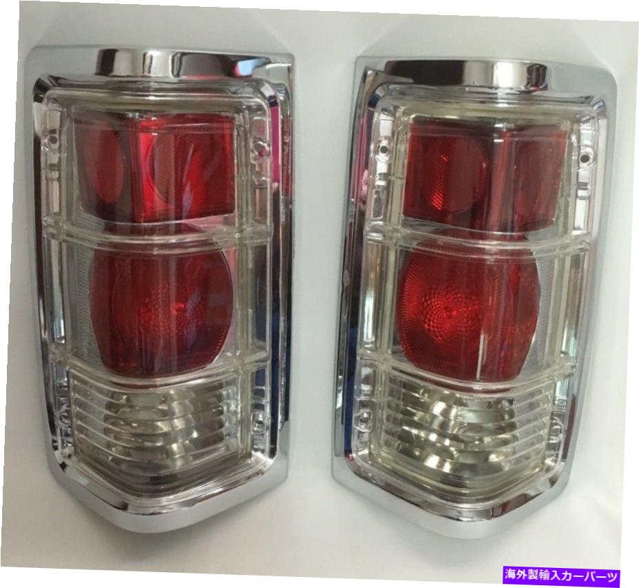 USテールライト 81-93 Dodge Ram Pu Taillights 2のセットChrome Trim 81/93 RAM充電器 81-93 DODGE RAM PU TAILLIGHTS SET OF 2 CLEAR WITH CHROME TRIM 81/93 RAM CHARGER 1