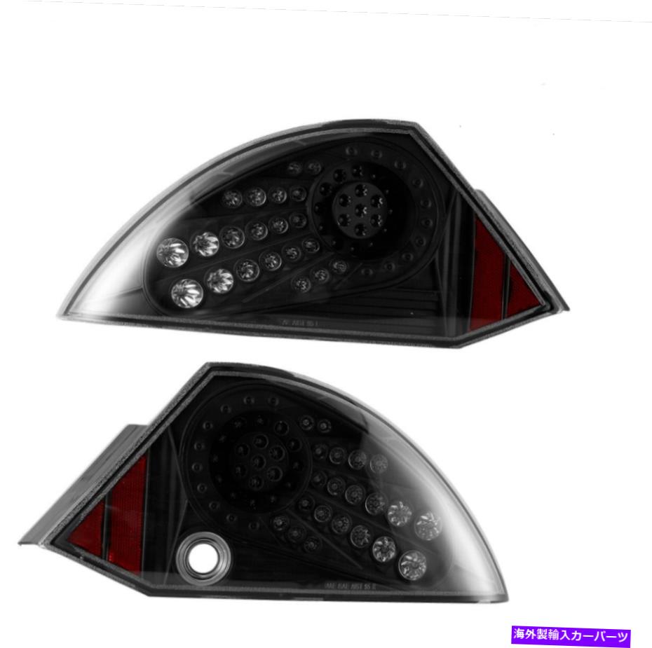 USテールライト LEDテールライトは00-05三菱エクリプースリアランプ黒クリアレンズ1ペア LED Tail Lights Fits 00-05 Mitsubishi Eclipse Rear Lamps Black Clear Lens 1 Pair