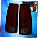 USテールライト 88-98 C / K 1500/2500/3500ピックアップタホブレザーLEDテールライトランプスモークレッド For 88-98 C/K 1500/2500/3500 Pickup Tahoe Blazer LED Tail Lights Lamps Smoke Red(2)