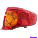 USテールライト 2009-2010のハロゲンテールライトTOYOTA COROLLA JAPANを建てた右クリア/レッドカーパ Halogen Tail Li...