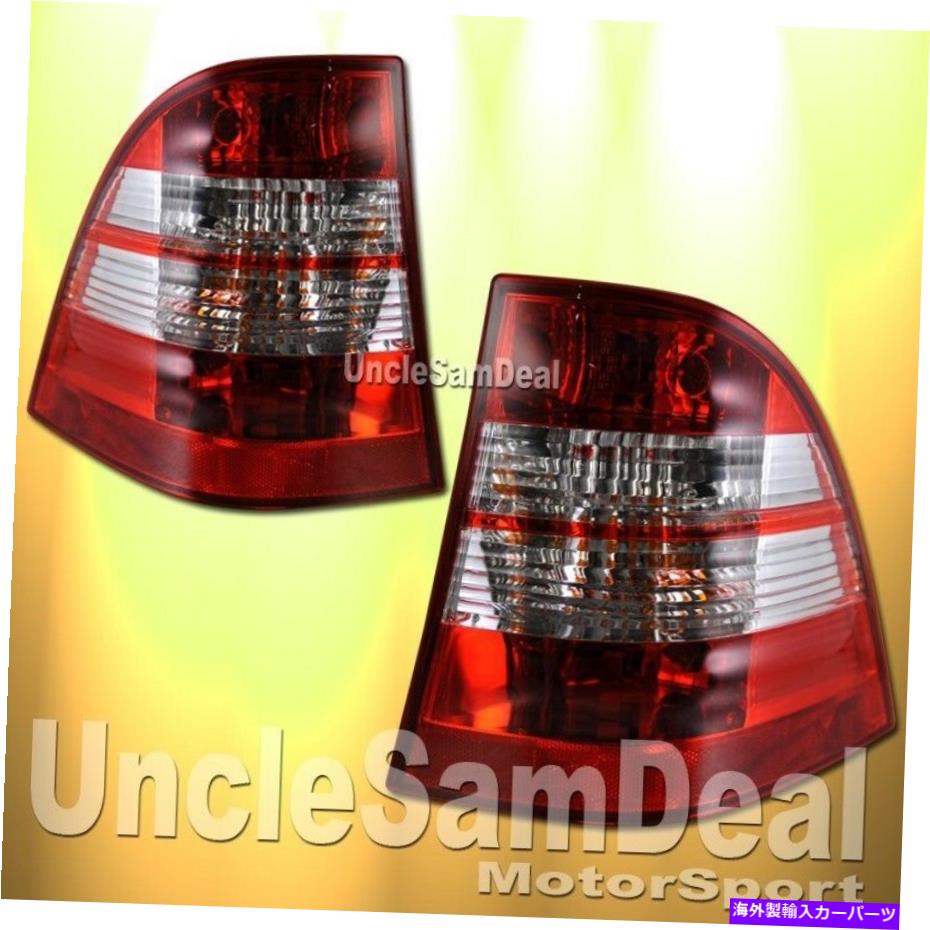 USテールライト 98-05メルセデスベンツMLユーロ赤クリアレンズテールライトペアダイレクトプラグイン 98-05 MERCEDES BENZ ML EURO RED CLEAR LENS TAIL LIGHTS PAIR DIRECT PLUG IN