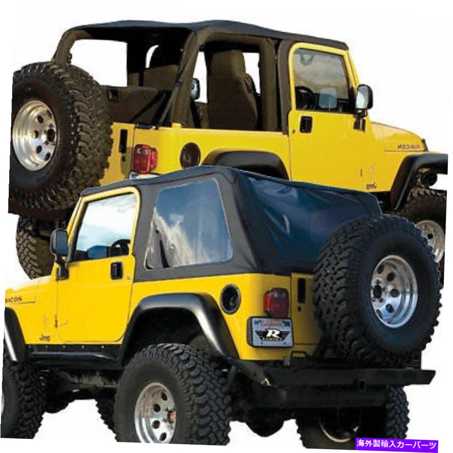 Soft Top 黒い色合いフレームレストップrampage 109935 07-18柔らかいトップジープラングラー2ドア BLACK TINT frameless top Rampage 109935 07-18 soft top FOR Jeep Wrangler 2 Door