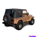 Soft Top W[vO[TJ\tggbv̎ւA1997 - 2006NAw /FꂽAubNfj Jeep Wrangler TJ Soft top Replacement, 1997-2006, w/ Tinted Windows, Black Denim