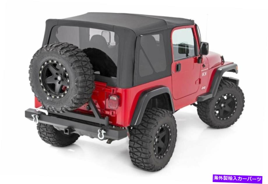 Soft Top ラフカントリー交換ソフトトップブラック（フィット）1997-2006ジープラングラーTJ Rough Country Replacement Soft Top Black (fits) 1997-2006 Jeep Wrangler TJ |