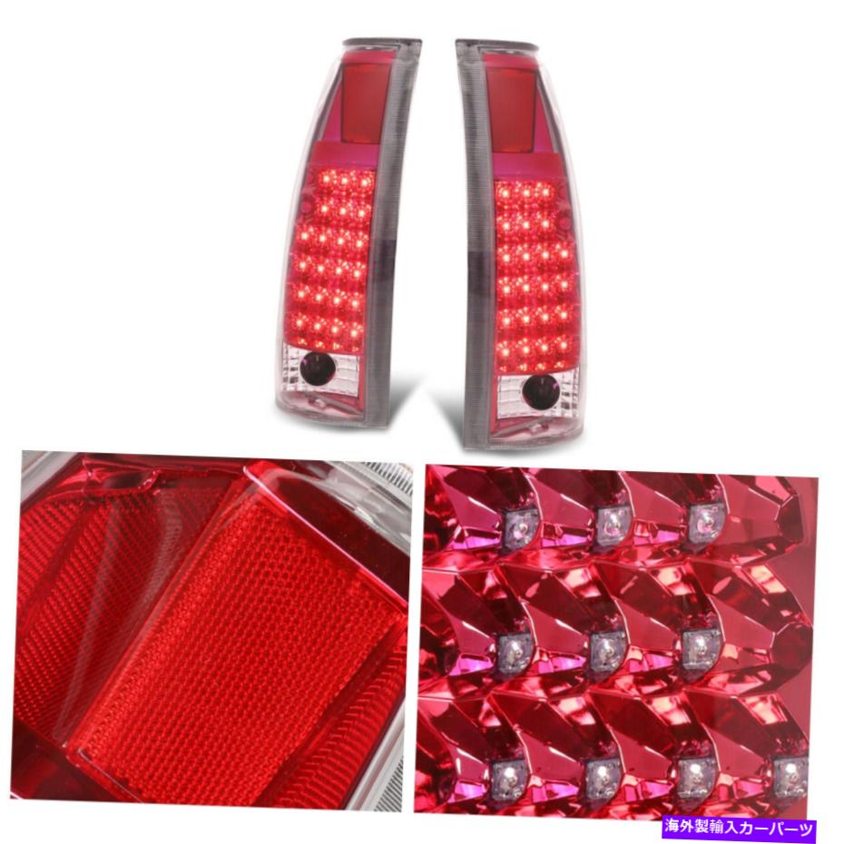 USテールライト （全LED）クロム赤リアテールライトブレーキランプ88-00 Chevy C k 1500-3500 (FULL LED) Chrome Red Rear Tail Light Brake Lamps for 88-00 Chevy C K 1500-3500 1