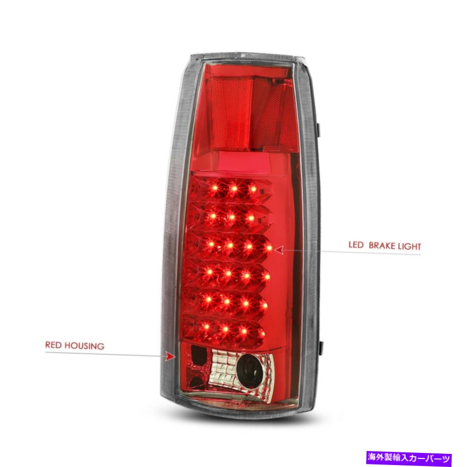 USテールライト （全LED）クロム赤リアテールライトブレーキランプ88-00 Chevy C k 1500-3500 (FULL LED) Chrome Red Rear Tail Light Brake Lamps for 88-00 Chevy C K 1500-3500 2