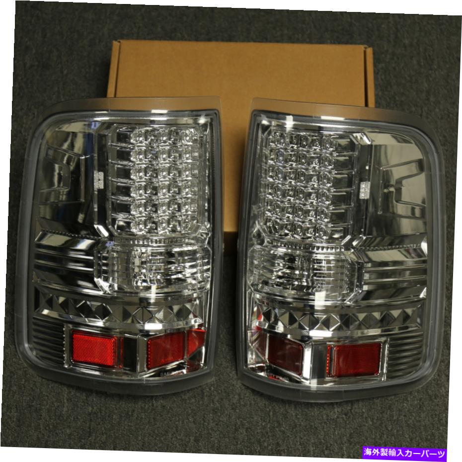 USテールライト 04-08フォードF150 LEDテールライトクロムハウジングクリアレンズレッドリフレクタ For 04-08 Ford F150 LED Tail Light Chrome Housing Clear Lens Red Reflectors