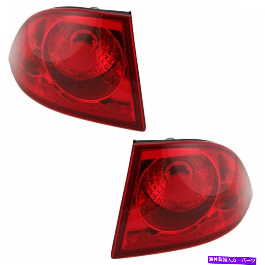 USテールライト 後部ブレーキテールライトテールライトランプペア06-11ビュイックルツェルン Rear Brake Tail Light Taillight Lamp Pair Set of 2 for 06-11 Buick Lucerne