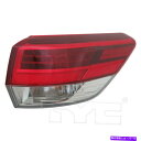 USテールライト 17-17トヨタハイランダのための右四分の一枚の軽いランプ右乗客 Outer Quarter Tail Light Lamp Right Passenger for 17-17 Toyota Highlander