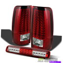 USテールライト 2003-2006シボレーシルバードッドレッドクリアLEDテールライト+ LED 3RDカーゴブレーキランプ 2003-2006 Chevro...