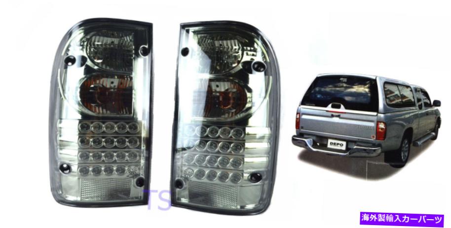 USテールライト スモークレンズLED LH + RHリアバックテールランプライトフィットTOYOTA HILUX MK4 MK 1998-2004 SMOKE LENS LED LH+RH REAR BACK TAIL LAMP LIGHT FIT TOYOTA HILUX MK4 MK 1998-2004