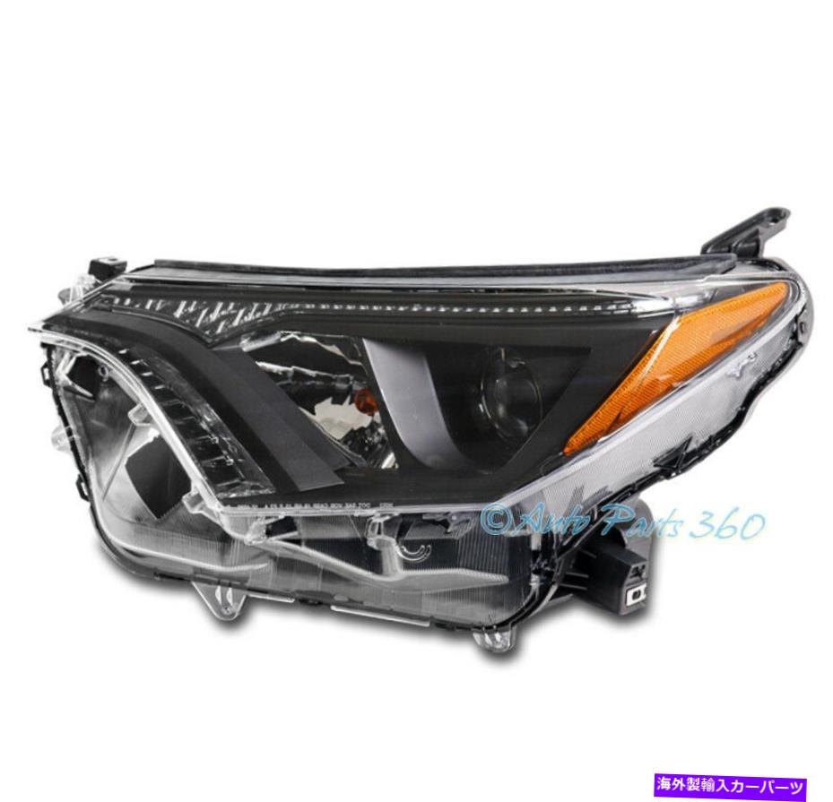 USヘッドライト 16 16 17 18 18トヨタRAV4ハロゲンプロジェクターヘッドライトヘッドランプブラックドライバー左 For 16 17 18 Toyota RAV4 Halogen Projector Headlight Headlamp Black Driver Left【並行輸入品】