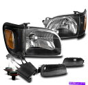 USヘッドライト 01-04トヨタタコマピックアップブラックヘッドライトW /コーナー+バンパー+ 50W 8K HIDキット FOR 01-04 TOYOTA TACOMA PICKUP BLACK HEADLIGHTS W/CORNER+BUMPER+50W 8K HID KIT(2)