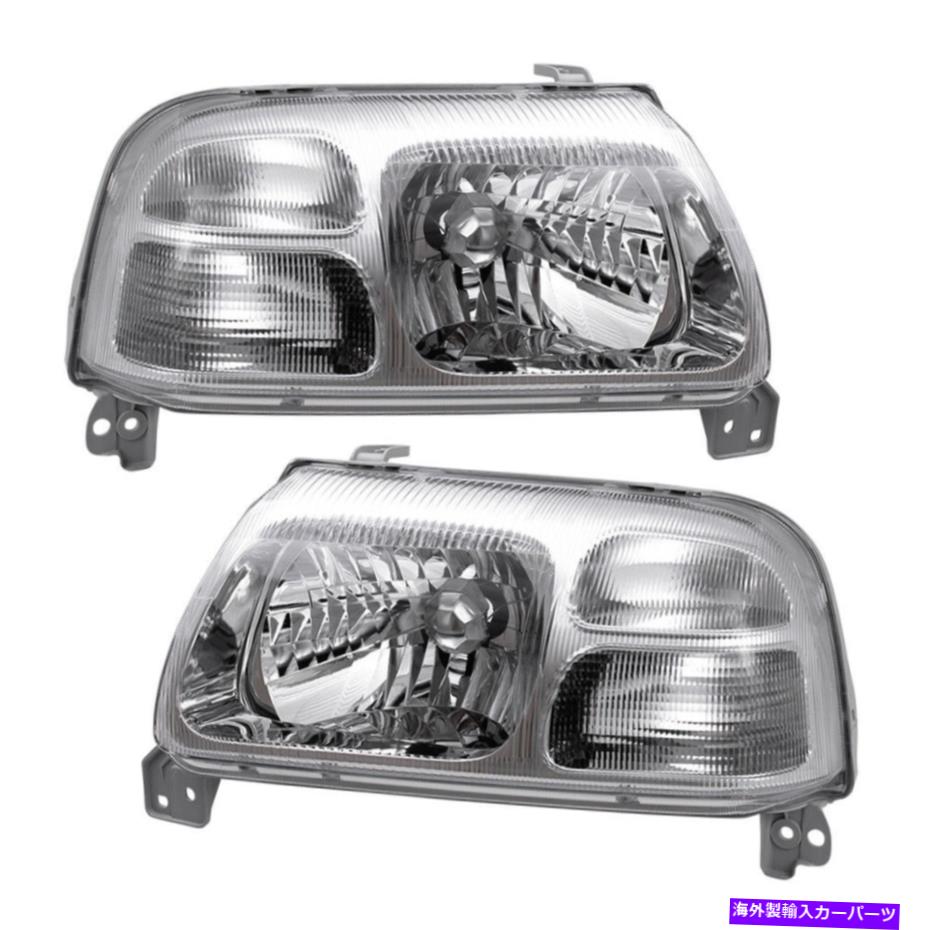 USヘッドライト 新しいペアセットハロゲンヘッドライトクロムベゼルアセンブリGrand Vitara XL-7 Vitara New Pair Set Halogen Headlight Chrome Bezel Assembly Grand Vitara XL-7 Vitara