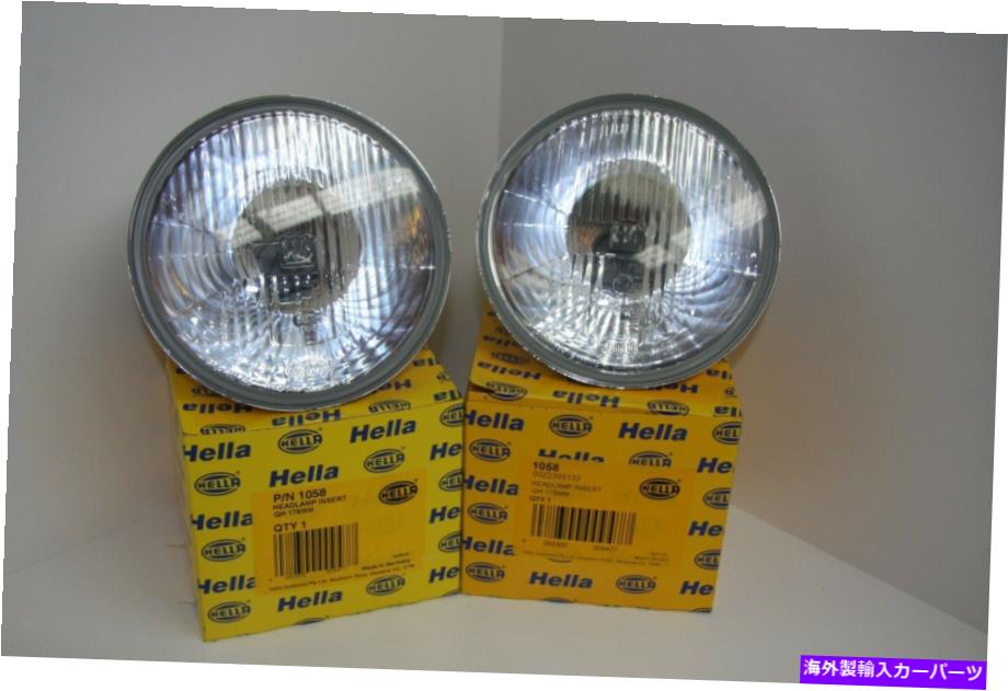 USヘッドライト HELLAハロゲンの高ロービームインサート2 H4のための178mm（7インチ）1058ヘッドライト HELLA HALOGEN HIGH LOW BEAM INSERT 2 OFF 178mm ( 7 INCH )1058 HEADLIGHTS FOR H4