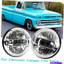 USヘッドライト シボレーカマロC10トラックブレザークロームペア7 "ラウンドハローLEDヘッドライト For Chevrolet Camaro C10 Truck Blazer Chrome Pair 7" Round Halo LED Headlights