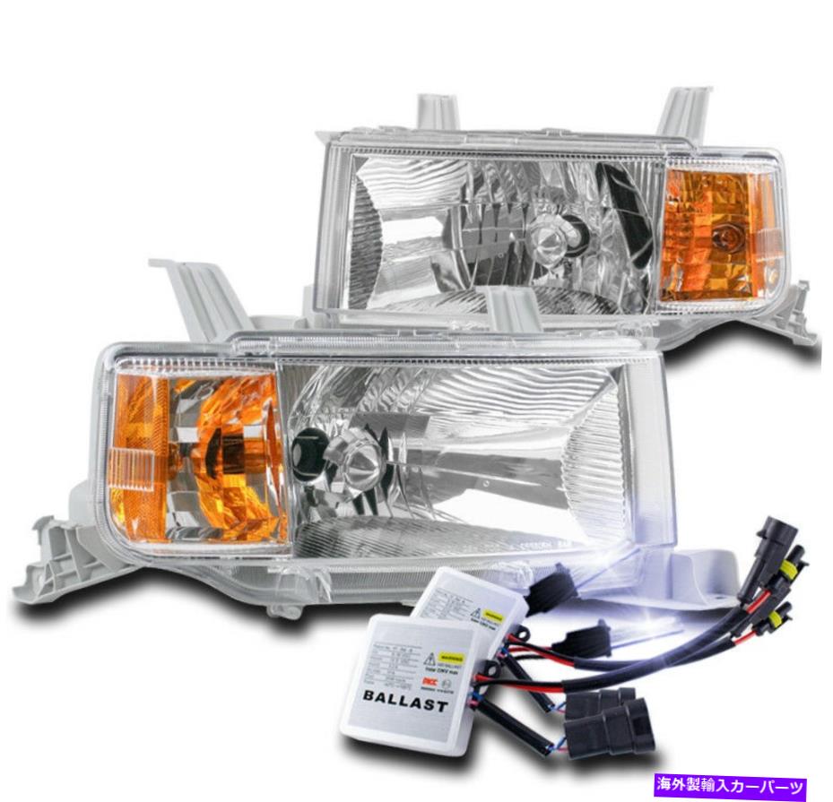 USヘッドライト 04 05 06 SCION XB交換ヘッドライトヘッドランプクロームW / 10KキセノンHIDペア FOR 04 05 06 SCION XB REPLACEMENT HEADLIGHT HEADLAMP CHROME W/10K XENON HID PAIR