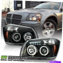 USヘッドライト BLK 2005 2006 2007 2007 Dodge Magnum LED Haloプロジェクターヘッドライト05 06 07左 右 Blk 2005 2006 2007 Dodge Magnum LED Halo Projector Headlight 05 06 07 Left Right