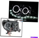 USヘッドライト 2005-2011トヨタタコマハローLEDクロムプロジェクターヘッドライトランプW / Blue DRL FOR 2005-2011 TOYOTA TACOMA HALO LED CHROME PROJECTOR HEADLIGHTS LAMP W/BLUE DRL