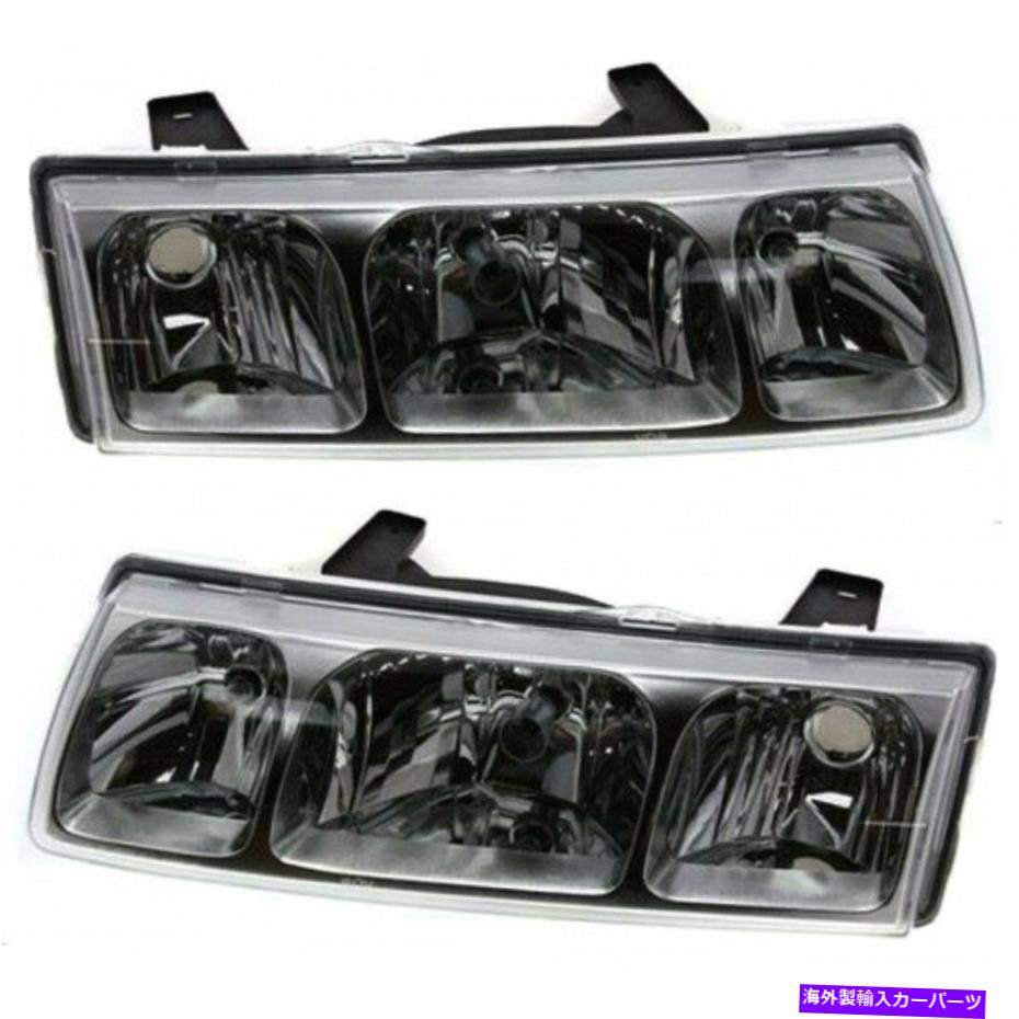 USヘッドライト Saturn Vue Headlight 2002-2004 LH＆RHペアハロゲンブラックインテリアGM2502228 For ..