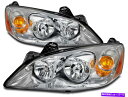 USヘッドライト 05-10 Pontiac G6ヘッドライトクロムペアセットハロゲンw /キセノン電球 For 05-10 Pontiac G6 Headlights Chrome Pair Set Halogen w/Xenon Bulbs