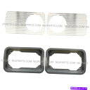 USヘッドライト 4ピースヘッドライトベゼルフレームプラスチックプレートアルミフィット:MACK Rシリーズ66-77 4pcs Headlight Bezel Frame Plastic with Plate Aluminum Fit: Mack R Series 66-77