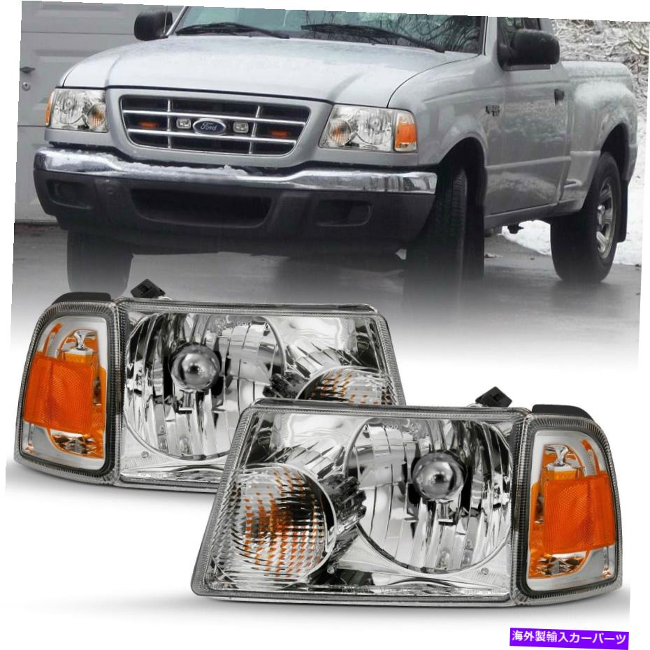 USإåɥ饤 Anzo USA 111484ꥹإåɥ饤ȥåȤ01-11 Ranger˼ޤޤ Anzo USA 111484 Crystal Headlight Set Fits 01-11 Ranger