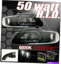 USヘッドライト 96-00グランドキャラバンタウンカントリーVoyagerクリスタルヘッドライト+ HID 50Wランプブラック 96-00 GRAND CA...