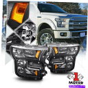 USヘッドライト ブラックハウジングヘッドライトアンバーシグナルリフレクターOEフィットメント15 16 17 Ford F150 Black Housing Headlight Amber Signal Reflector OE Fitment for 15 16 17 Ford F150