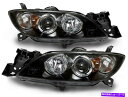 USヘッドライト ヘッドライトヘッドランプハロゲンセダン4DR PARE左右セット2004-2009マツダ3 Headlights Headlamp Halogen Sedan 4Dr Pair Left Right Set Fits 2004-2009 Mazda 3