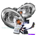 USヘッドライト 03 04 05 Dodge Neon Crystal Style ChromeヘッドライトランプW / 10KキセノンHIDペア FOR 03 04 05 DODGE NEON CRYSTAL STYLE CHROME HEADLIGHT LAMP W/10K XENON HID PAIR