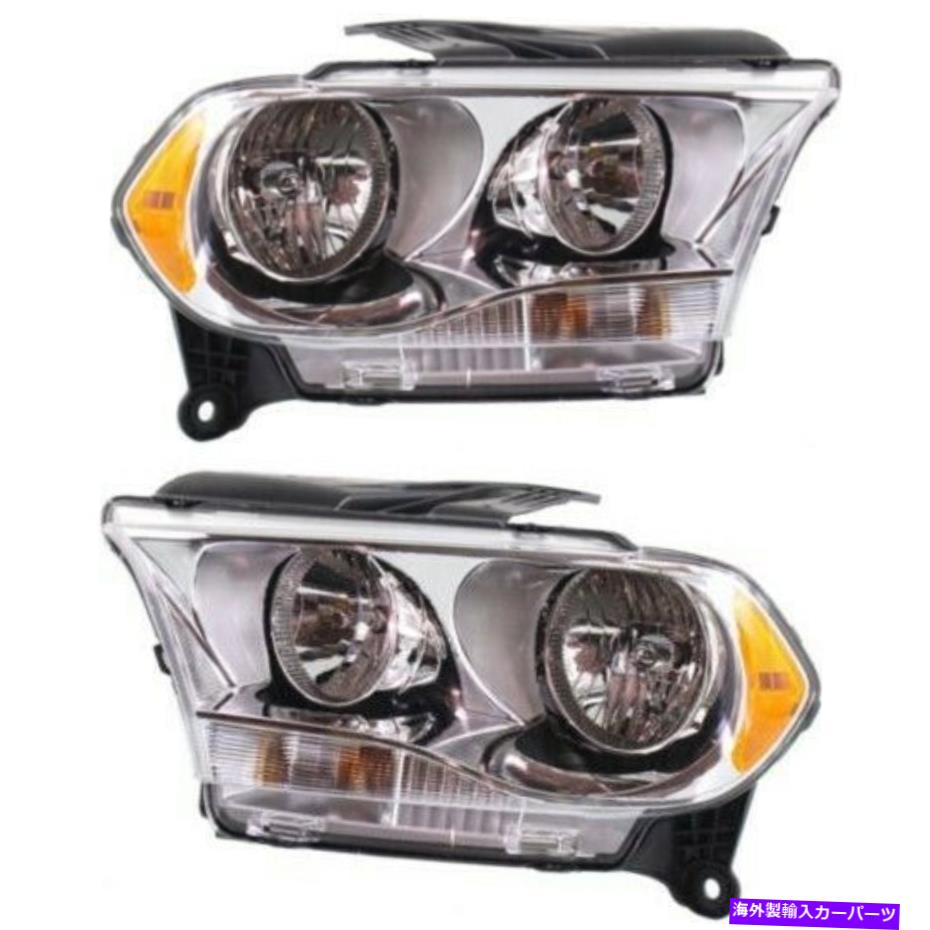 USヘッドライト ハロゲンヘッドライトセットクロームのインテリアは、2011-2013 Dodge Durangoのための..