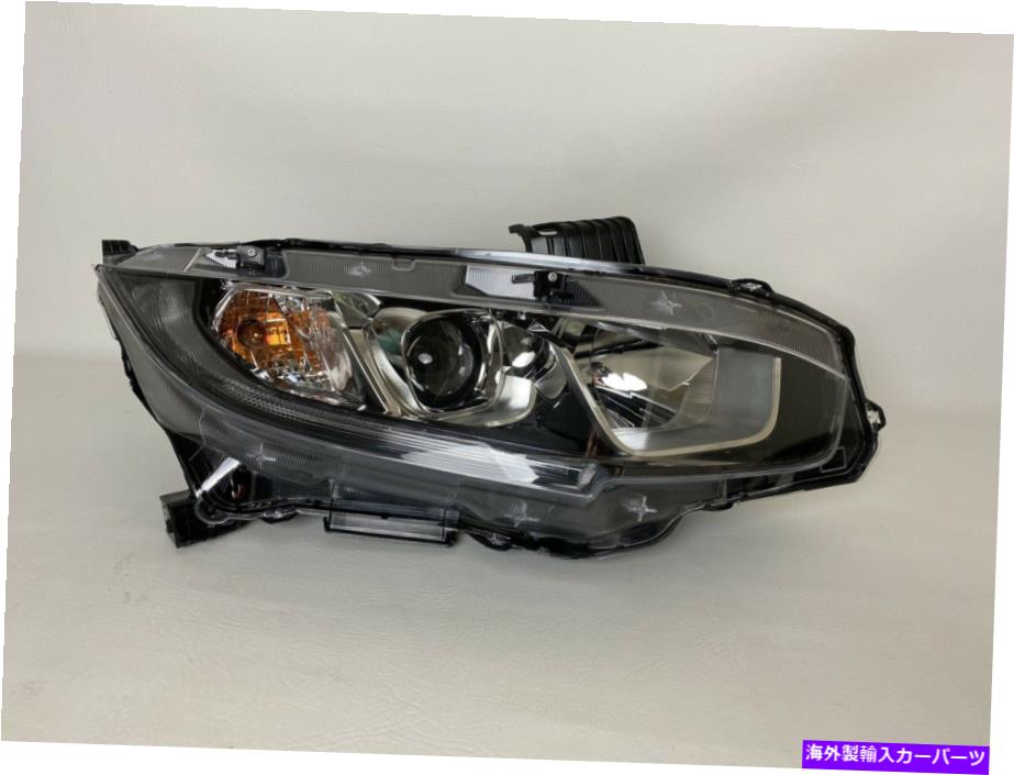 USヘッドライト 16-18 Honda Civic Sedan / Coupe以外の右乗客のためのハロゲンヘッドライト Halogen Headlight for 16-18 Honda Civic Sedan/Coupe Non-Touring Right Passenger