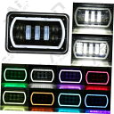 USヘッドライト 2pc 4x6 RGB LEDクリー鋼電球DRL HI-LOシールビームヘッドランプヘッドライトNキット 2PC 4X6 RGB LED Cree Light Bulb DRL Hi-Lo Sealed Beam Headlamp Headlights N Kit