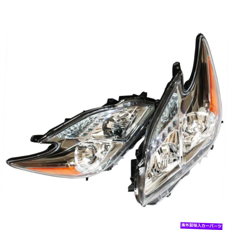 USヘッドライト 1ペア2011年2011トヨタプリウスヘッドライトアセンブリ左+右側ヘッドランプ 1 Pair For 2010 2011 Toyota Prius Headlight Assembly Left+Right Side Headlamps