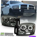 USヘッドライト 煙2006 2007 2008 Dodge RAM 1500 LED DRL Haloプロジェクターヘッドライトヘッドランプ Smoke 2006 2007 2008 Dodge Ram 1500 LED DRL Halo Projector Headlights Headlamps