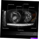 USヘッドライト  06-09ドッジRAMトラック用喫煙ハウジングハウジングハウジングハウジング用アンバーコーナーヘッドライトランプ FOR 06-09 DODGE RAM TRUCK SMOKED HOUSING AMBER CORNER HEADLIGHT LAMPS