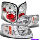 USヘッドライト 1997 - 2003年フォードF150 FLARESIDE SMD LED DRLヘッドライト+テールブレーキランプ For 1997-2003 Ford F150 Flareside SMD LED DRL Headlights+Tail Brake Lamps