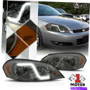 USヘッドライト 煙の色合いのヘッドライトアンバーシグナルLED DRLは06-16のChevy Impala / Monte CarloのためのDRL Smoke Tinted Headlight Amber Signal LED DRL for 06-16 Chevy Impala/Monte Carlo