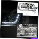 USヘッドライト FORD 97-04 F-150 Chrome SMD LEDストリップヘッドライト+クリアブレーキテールランプ For Ford 97-04 F-150 Chrome SMD LED Strip Headlights+Clear Brake Tail Lamps