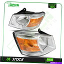 USヘッドライト 2008-2010 Dodge Grand Caravanフロントドライバー+旅客サイドセット Headlights For 2008-201...